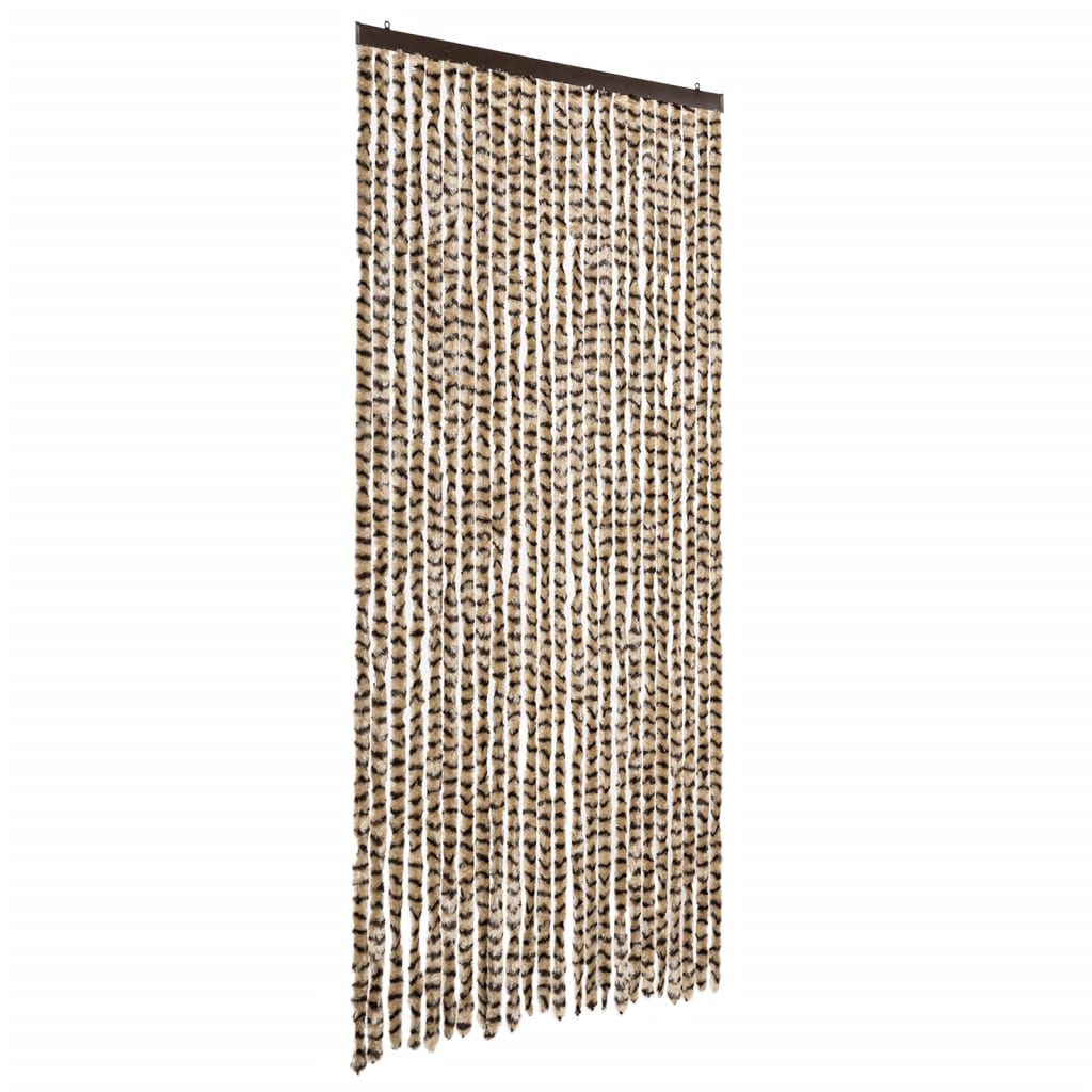 Hyönteisverho beige ja ruskea 100x230 cm chenille