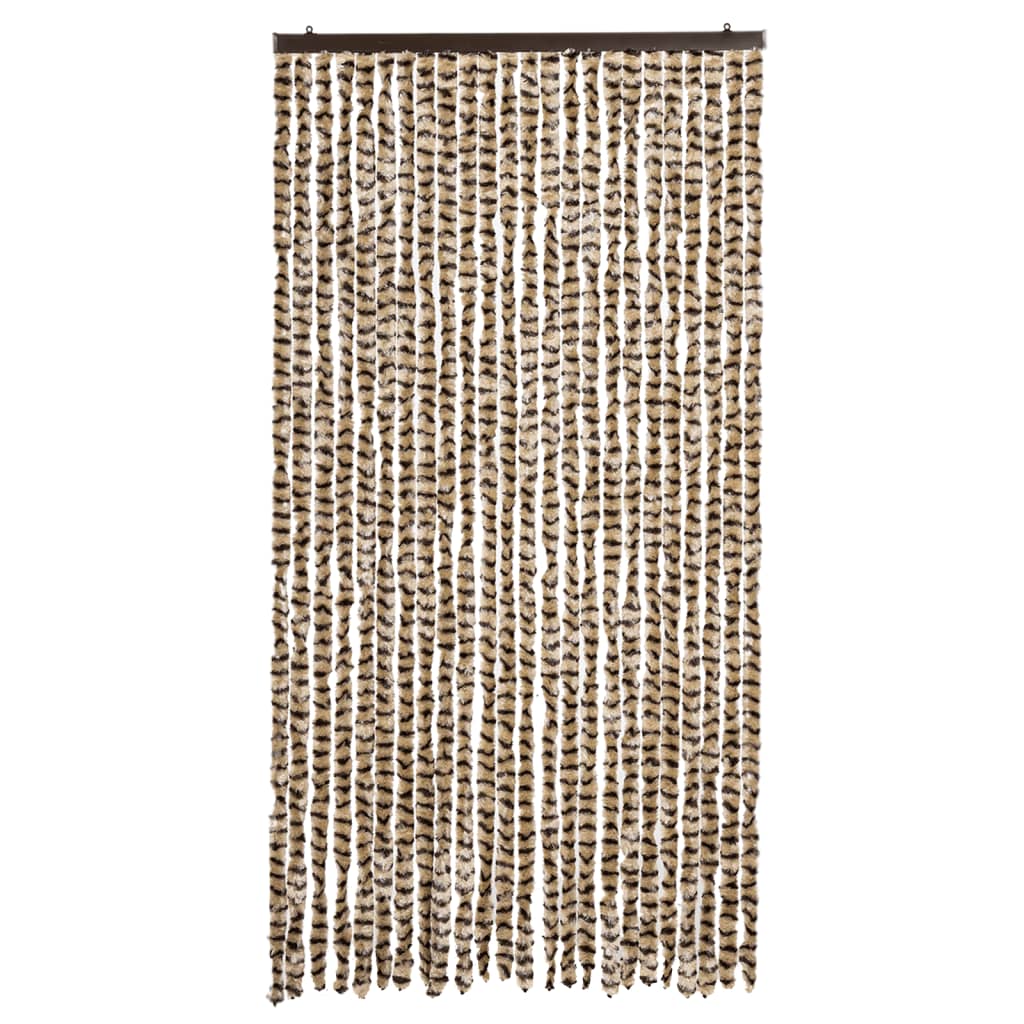 Hyönteisverho beige ja ruskea 100x230 cm chenille