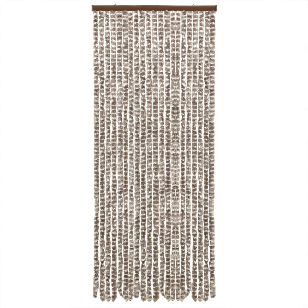 Hyönteisverho taupe ja valkoinen 56x200 cm chenille