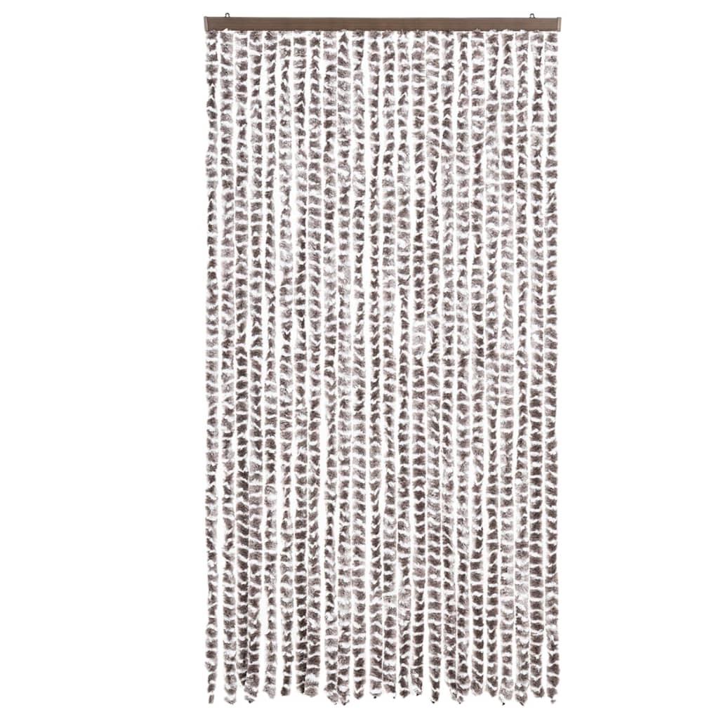 Hyönteisverho taupe ja valkoinen 100x230 cm chenille