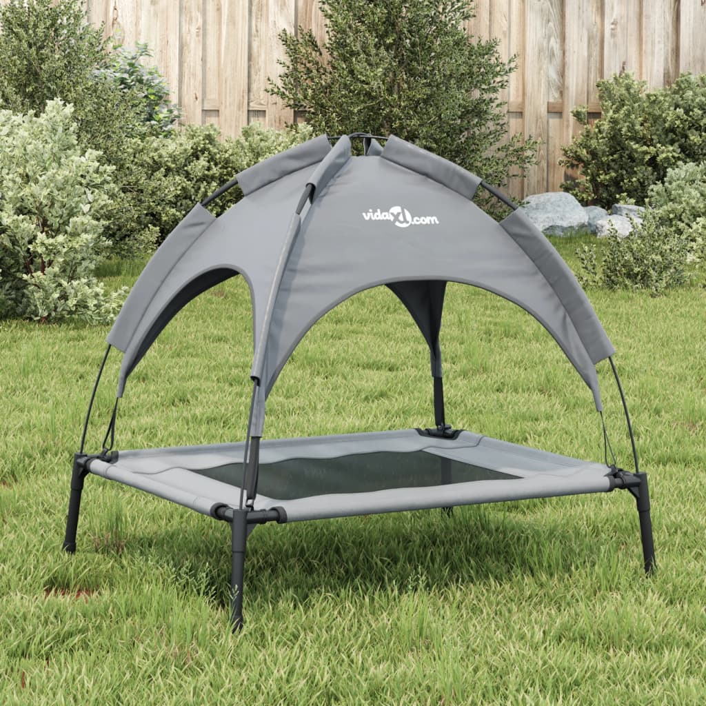 Dog bed with canopy anthracite Oxford fabric and steel