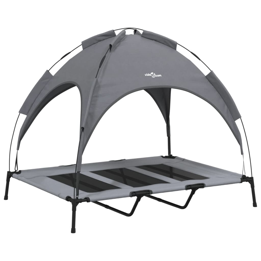 Dog bed with canopy anthracite Oxford fabric and steel