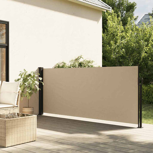 Retractable side awning beige 117x300 cm