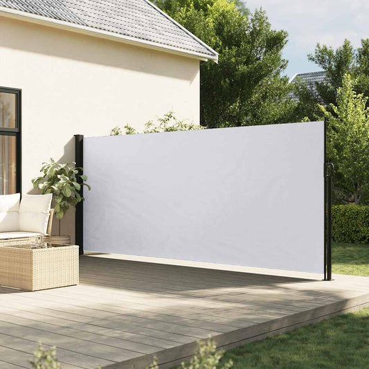 Retractable side awning white 160x300 cm