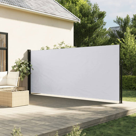 Retractable side awning white 180x300 cm