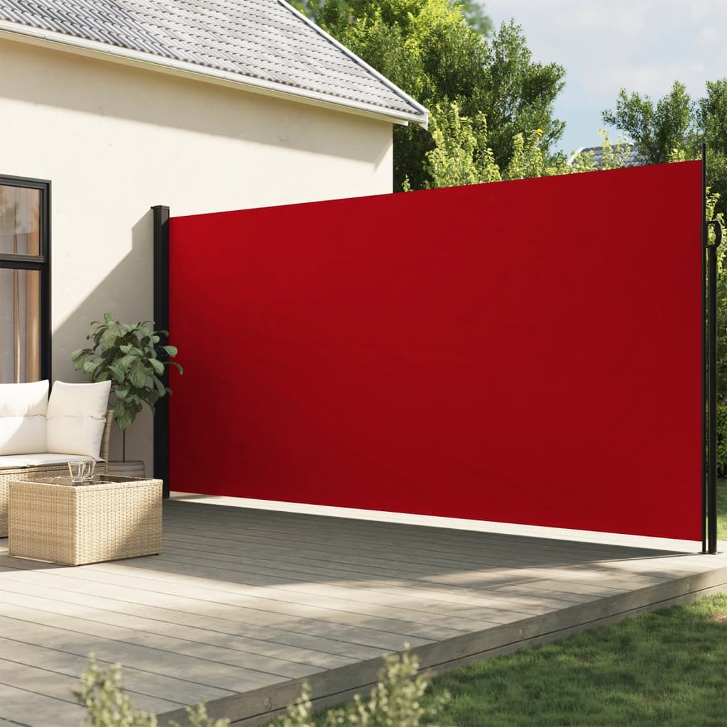 Retractable side awning red 220x300 cm