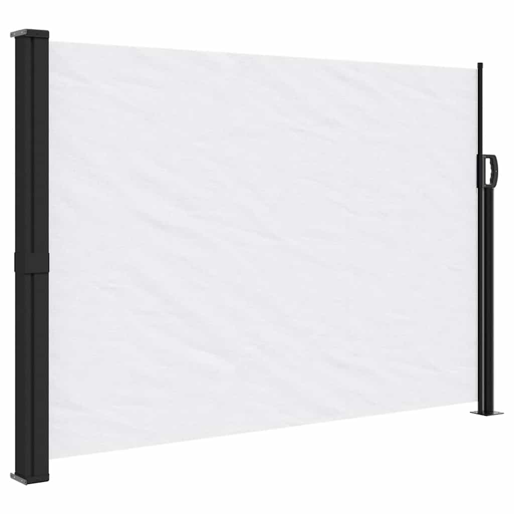 Retractable side awning white 140x500 cm