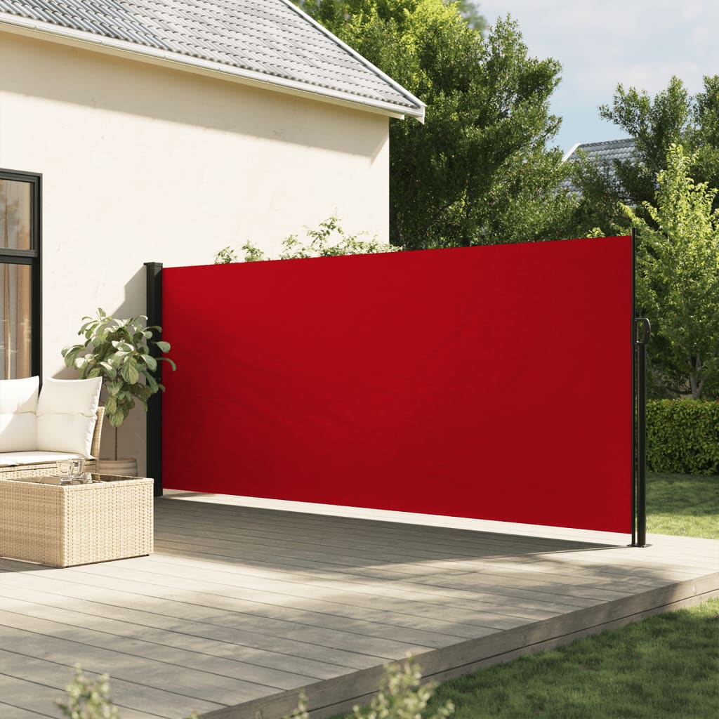 Ausziehbare Seitenmarkise rot 160x500 cm