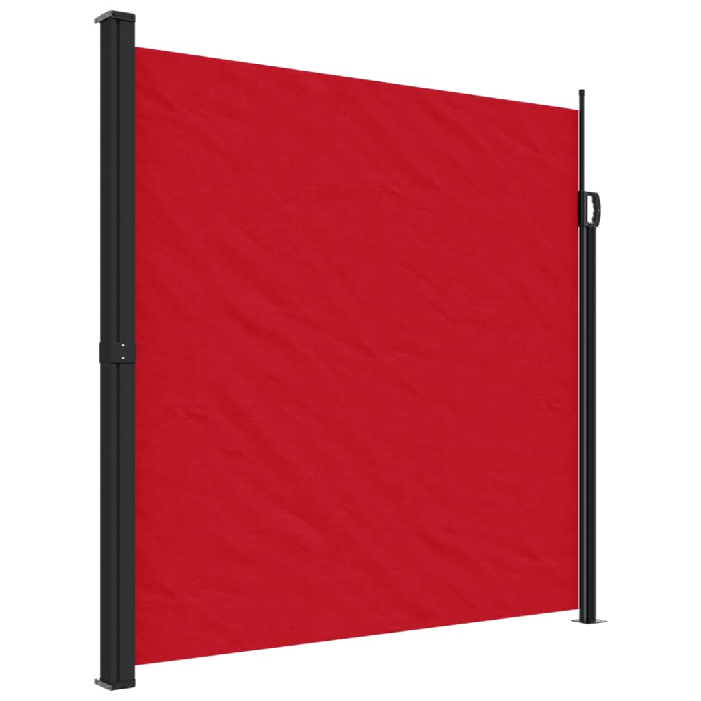 Retractable side awning red 200x500 cm