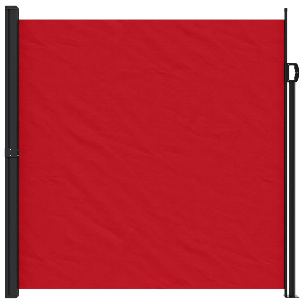 Retractable side awning red 200x500 cm