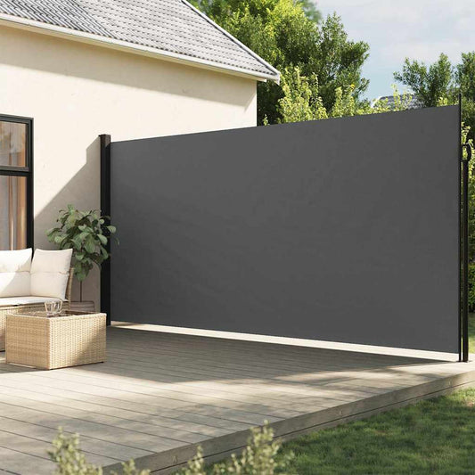 Retractable side awning anthracite 220x500 cm