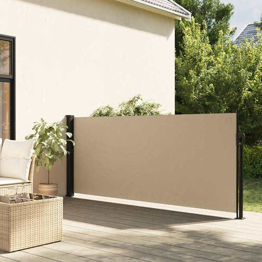 Retractable side awning beige 120x600 cm