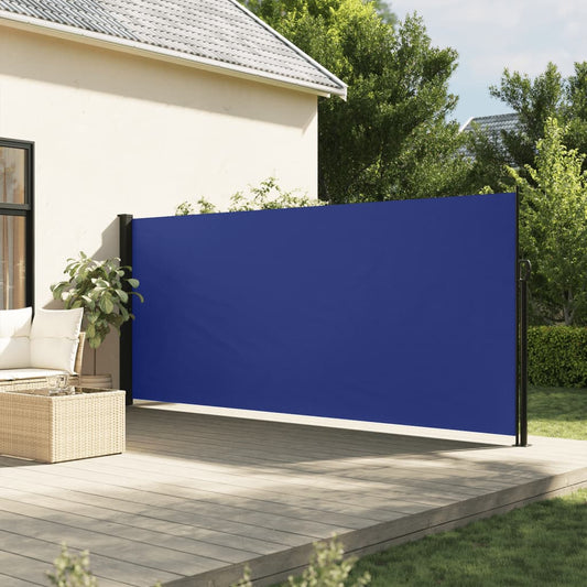 Ausziehbare Seitenmarkise 160x600 cm blau