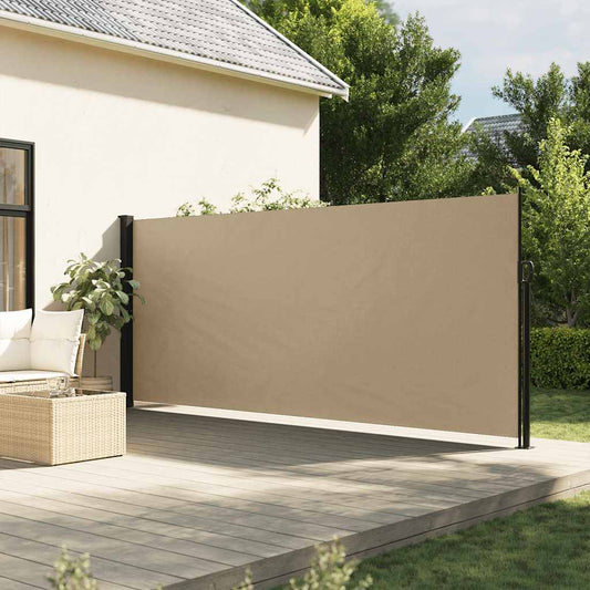 Ausziehbare Seitenmarkise 160x600 cm beige