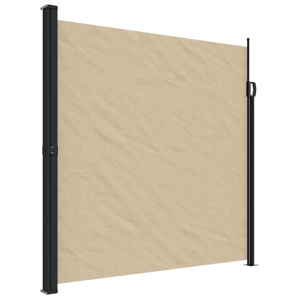 Retractable side awning beige 200x600 cm