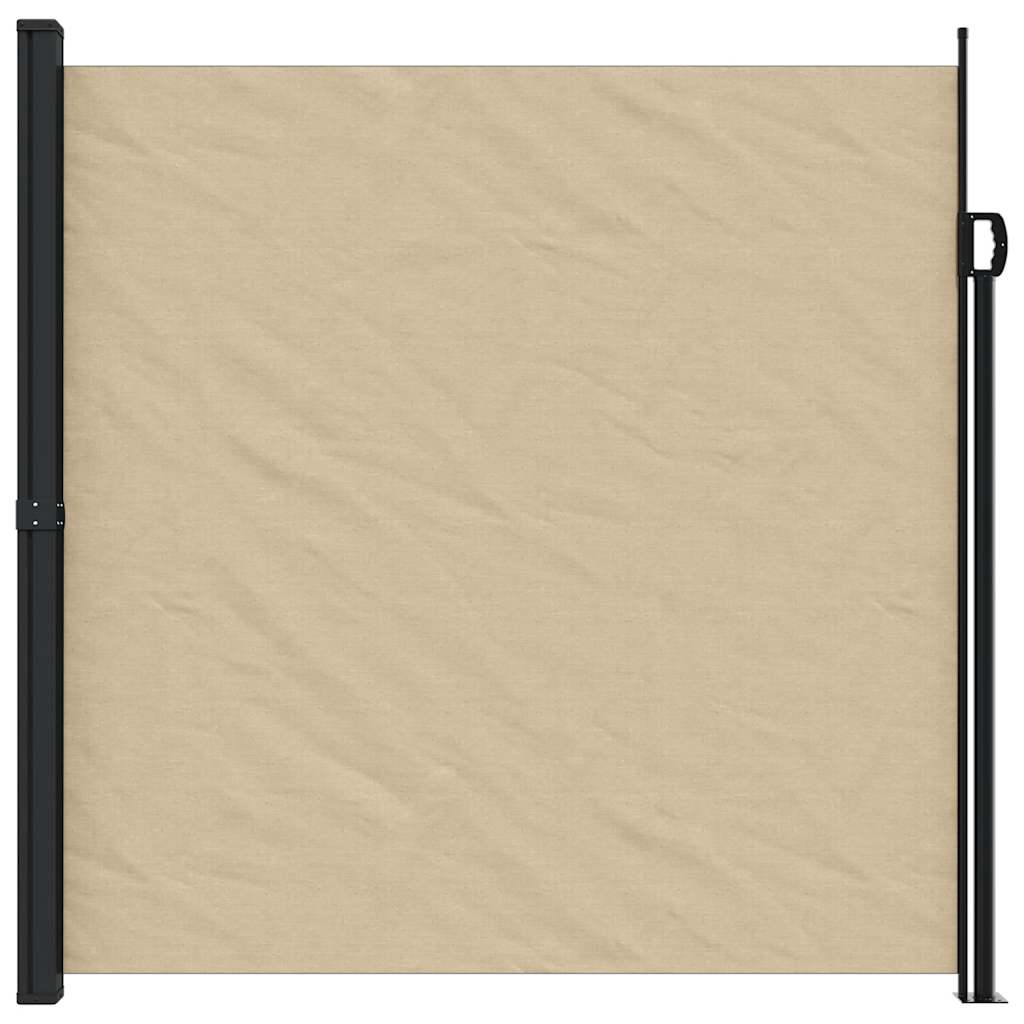 Retractable side awning beige 200x600 cm