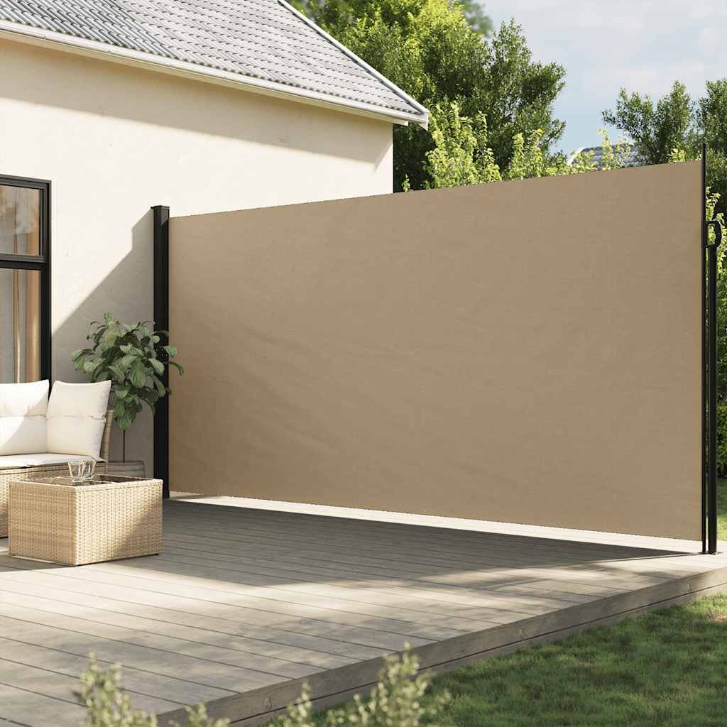 Retractable side awning beige 200x600 cm