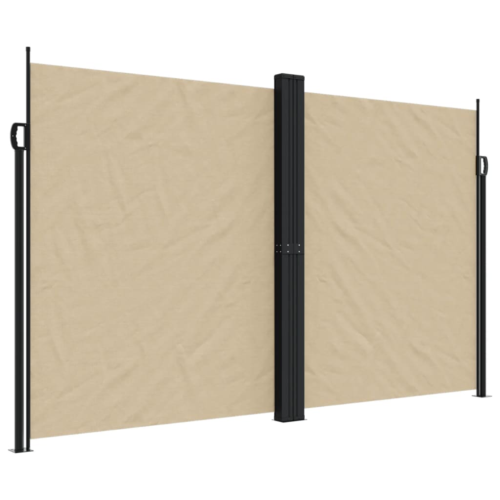 Retractable side awning beige 200x600 cm