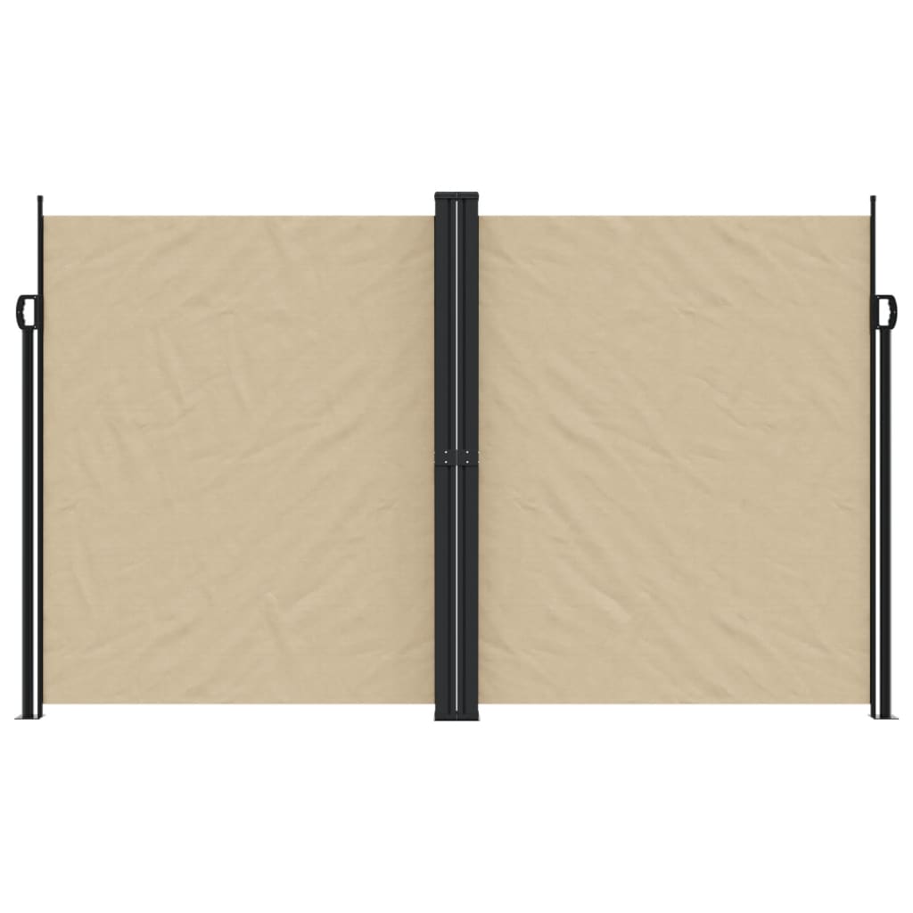 Retractable side awning beige 200x600 cm