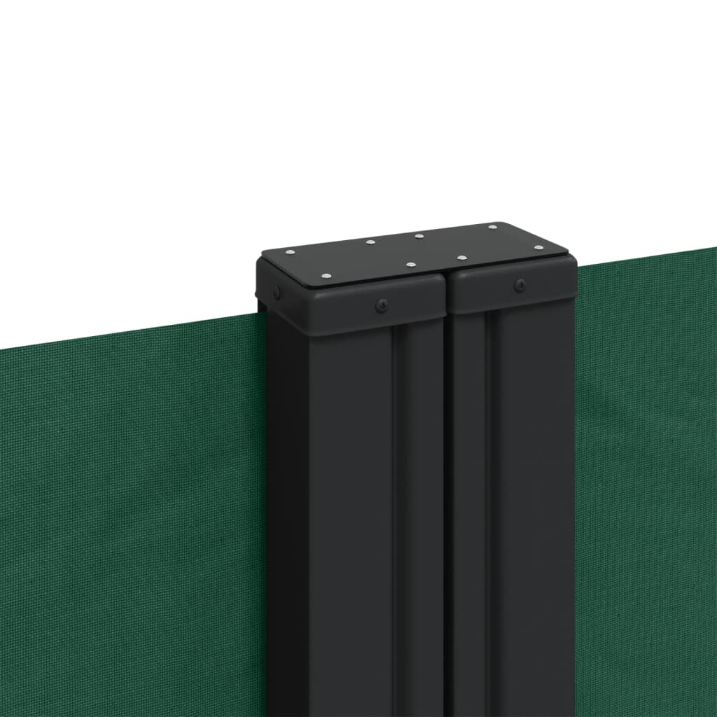 Retractable side awning dark green 100x1000 cm