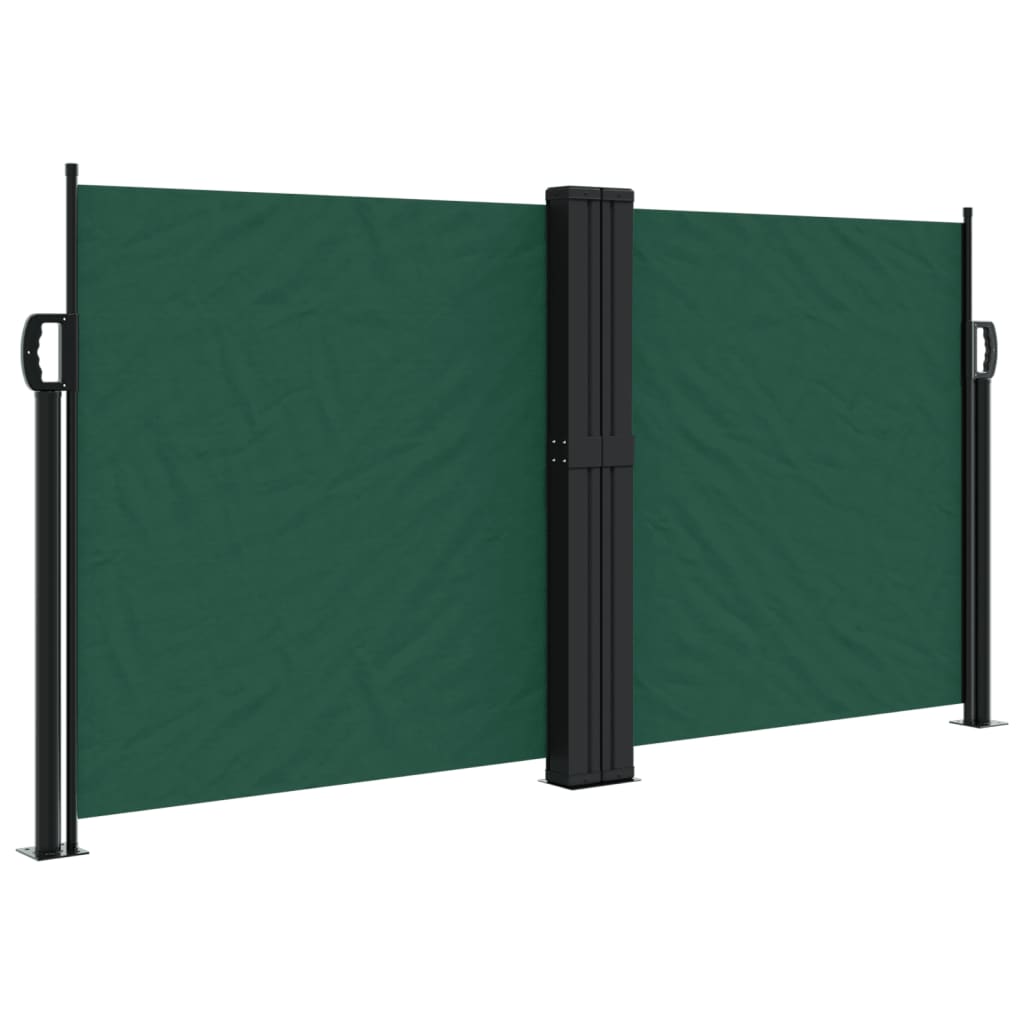 Retractable side awning dark green 120x1000 cm