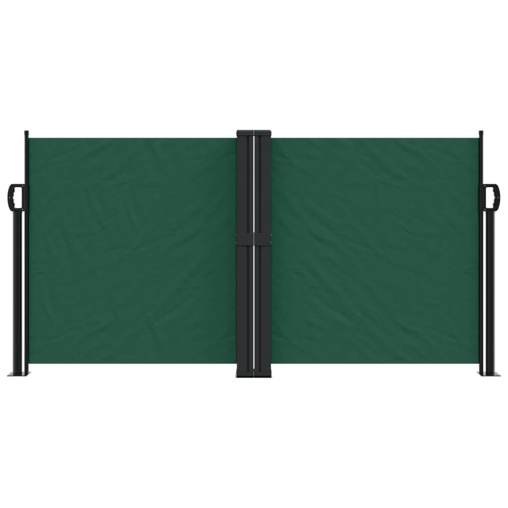 Retractable side awning dark green 120x1000 cm