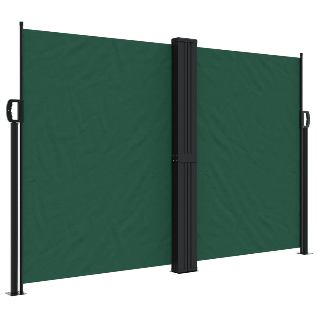 Retractable side awning dark green 160x1000 cm