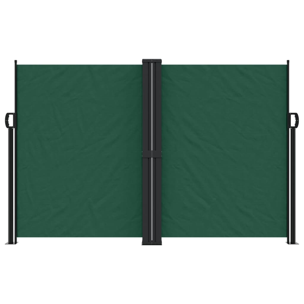 Retractable side awning dark green 160x1000 cm