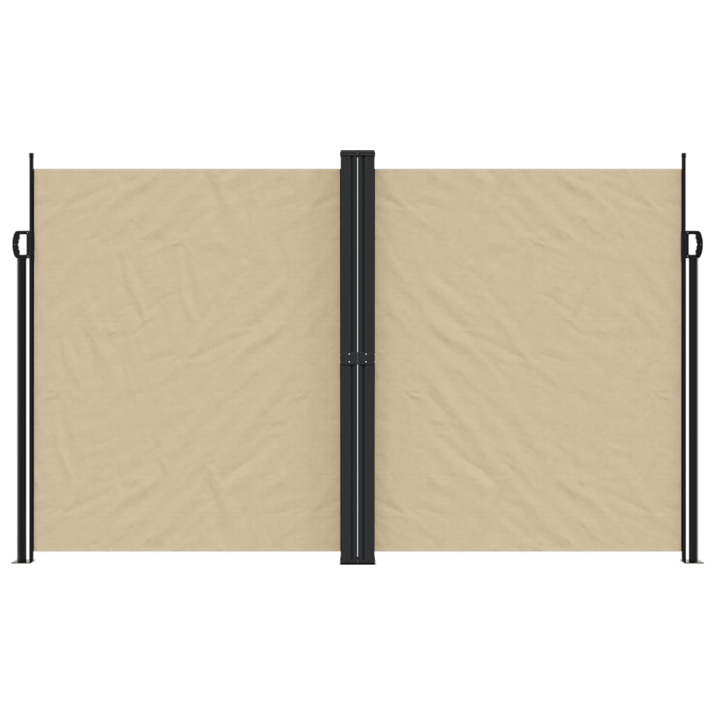 Retractable side awning beige 200x1000 cm