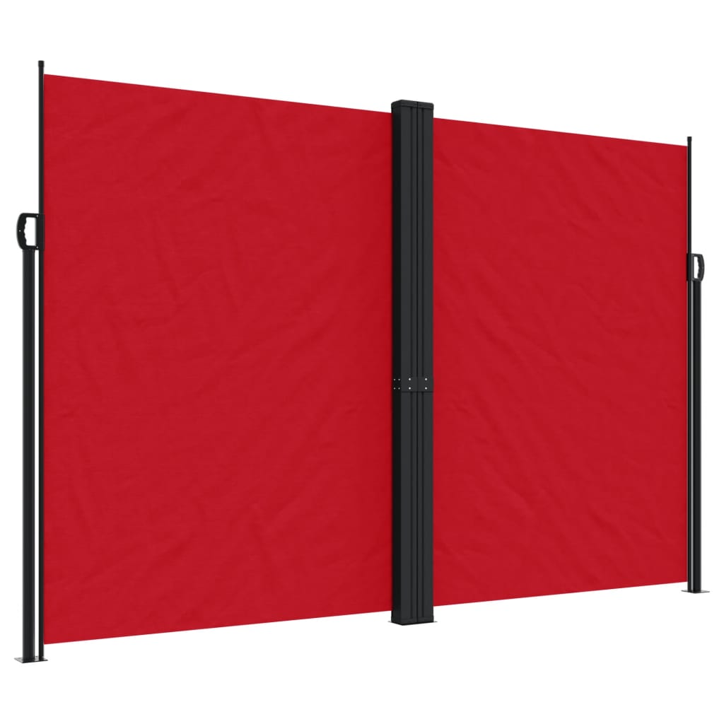 Retractable side awning red 220x1000 cm