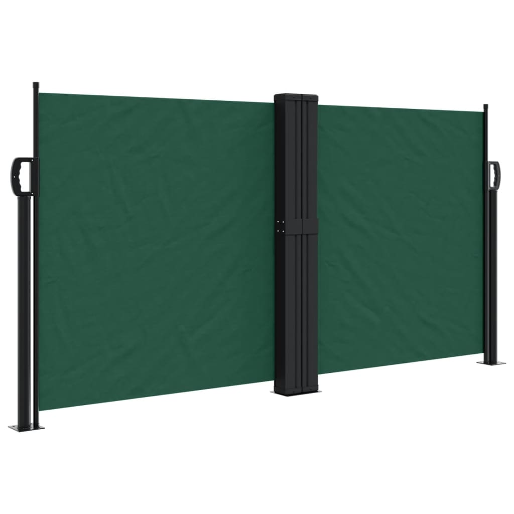 Retractable side awning dark green 120x1200 cm