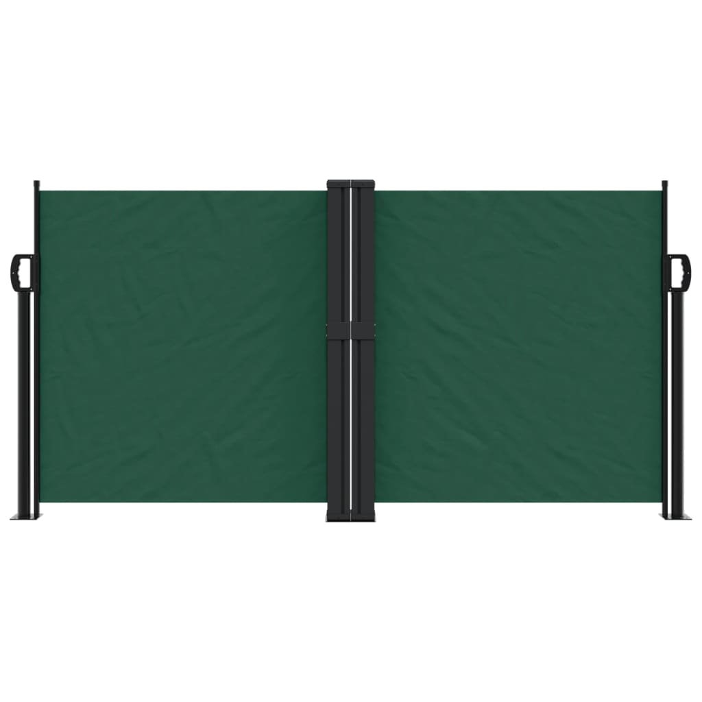 Retractable side awning dark green 120x1200 cm