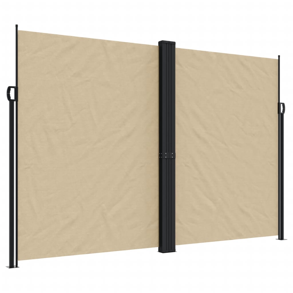 Retractable side awning, grey-brown, 160x1200 cm