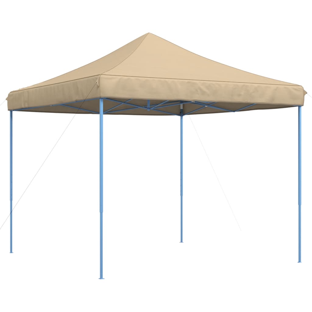 Taitettava pop-up juhlateltta beige 292x292x315 cm