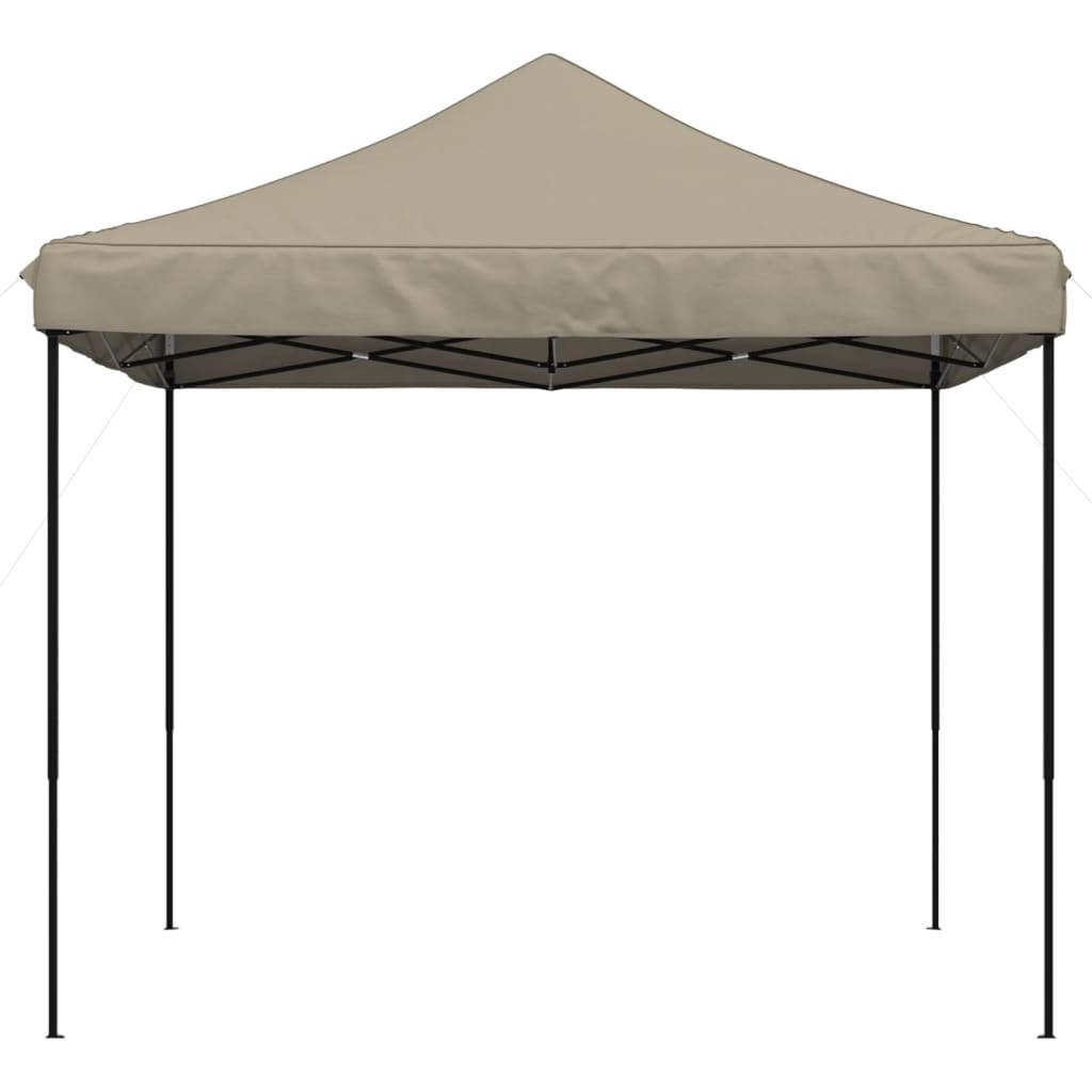 Taitettava pop-up juhlateltta taupe 292x292x315 cm