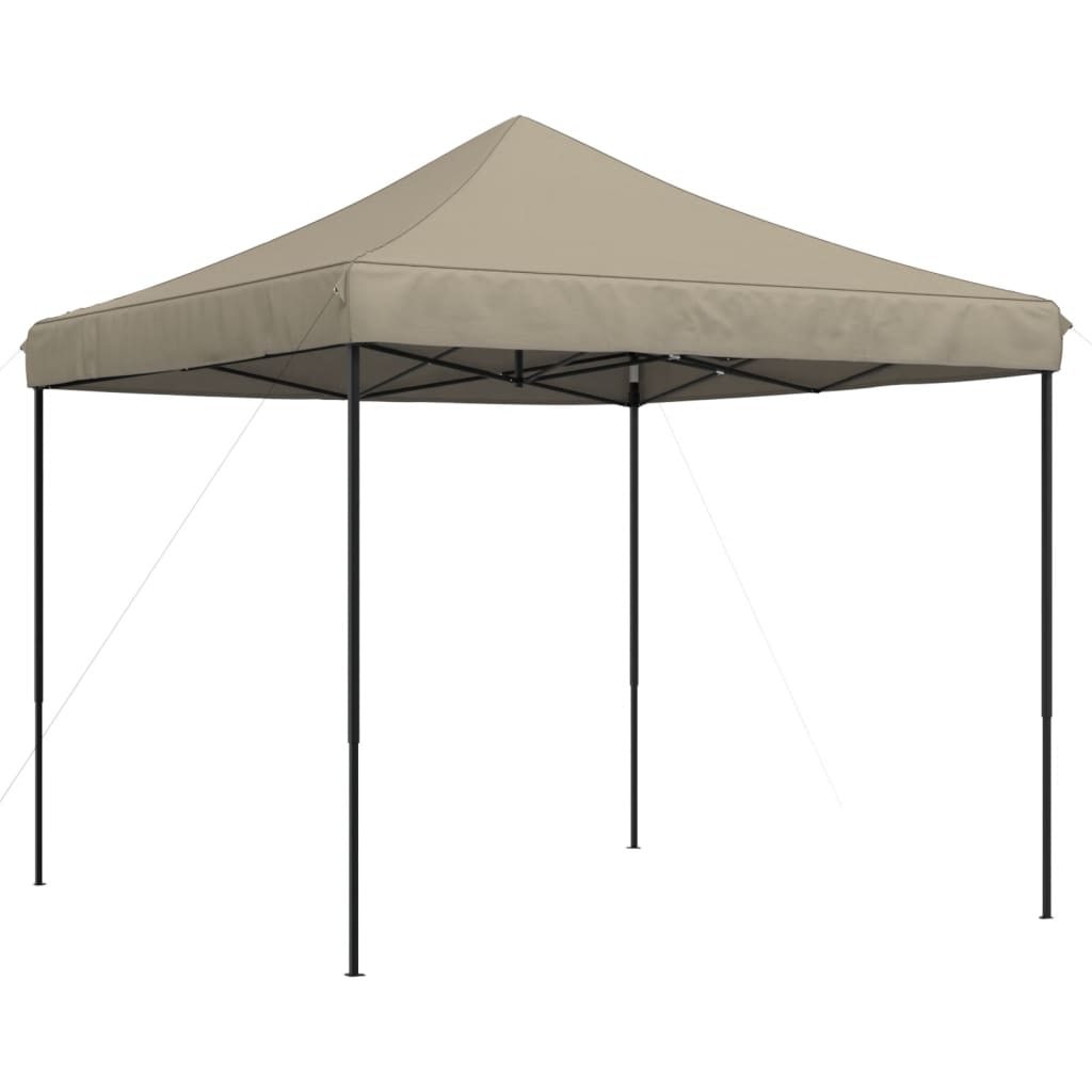 Taitettava pop-up juhlateltta taupe 292x292x315 cm