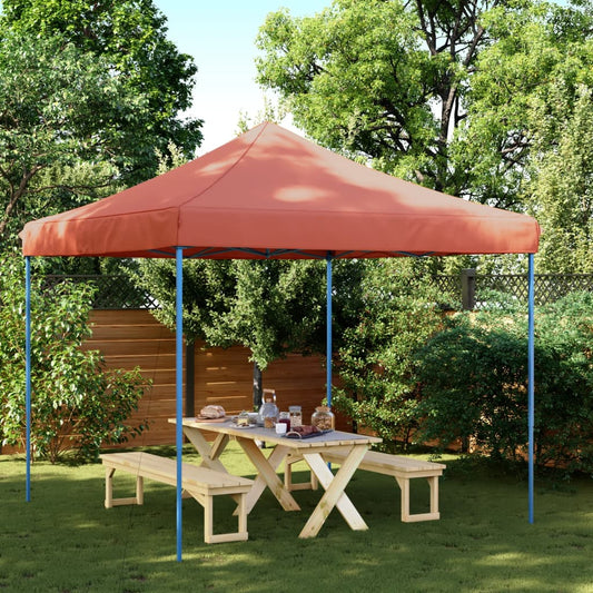 Foldable pop-up party tent terracotta 292x292x315 cm