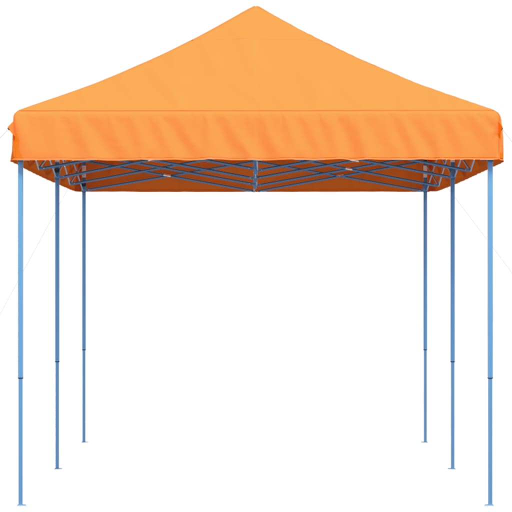 Taitettava pop-up juhlateltta oranssi 580x292x315 cm