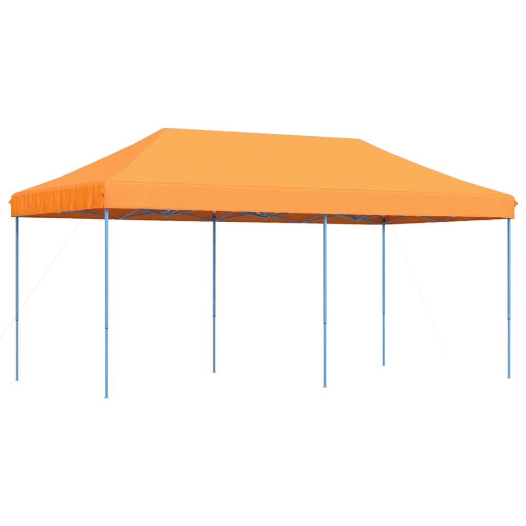 Taitettava pop-up juhlateltta oranssi 580x292x315 cm