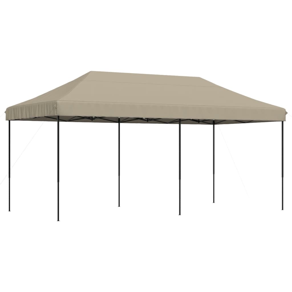 Taitettava pop-up juhlateltta taupe 580x292x315 cm