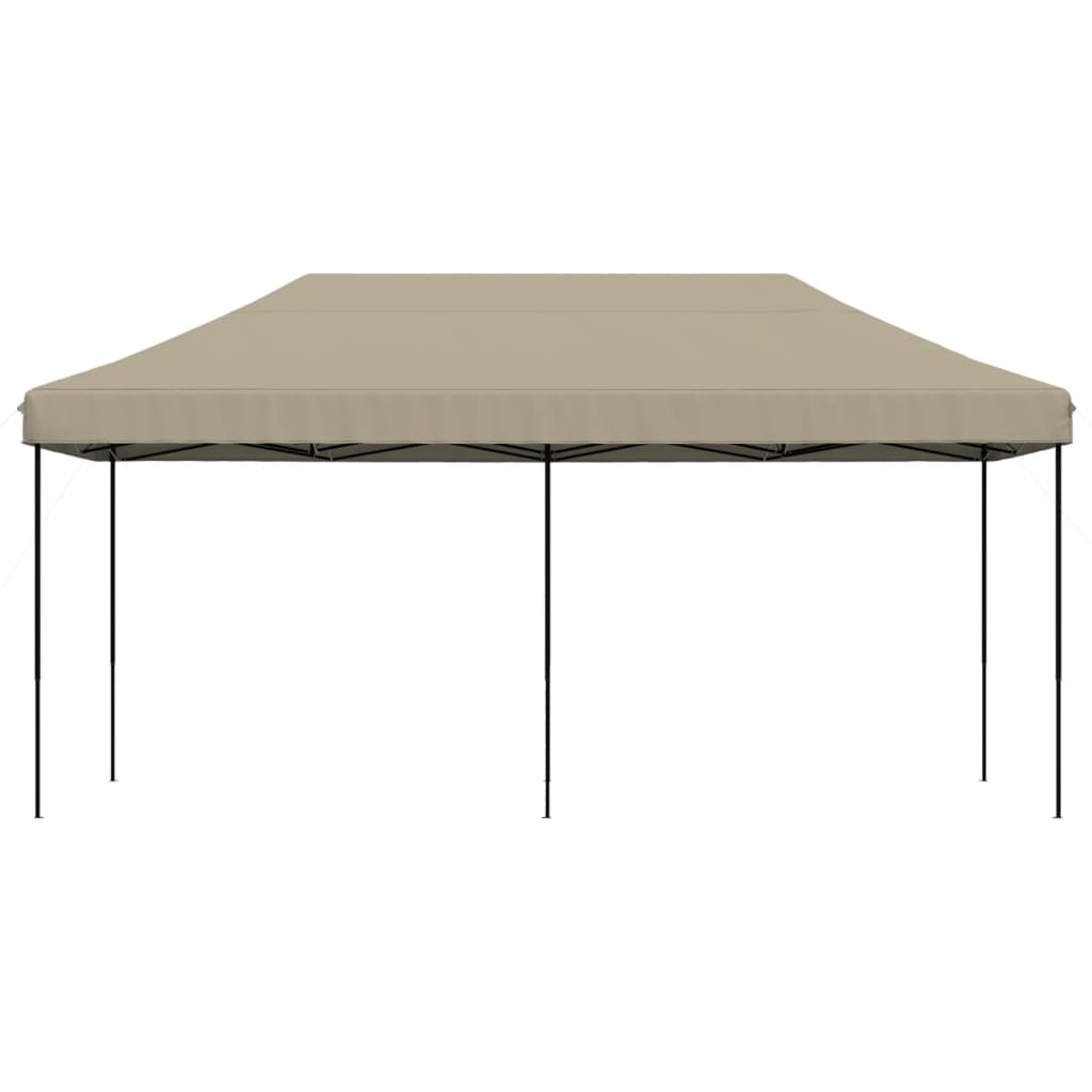 Taitettava pop-up juhlateltta taupe 580x292x315 cm