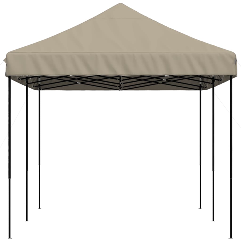 Taitettava pop-up juhlateltta taupe 580x292x315 cm