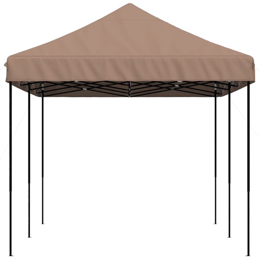 Taitettava pop-up juhlateltta ruskea 580x292x315 cm