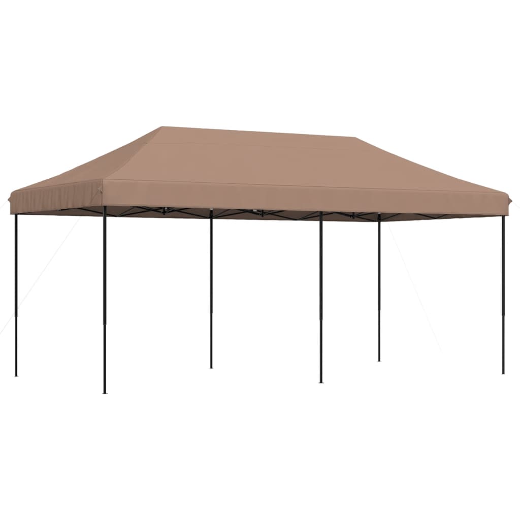 Taitettava pop-up juhlateltta ruskea 580x292x315 cm