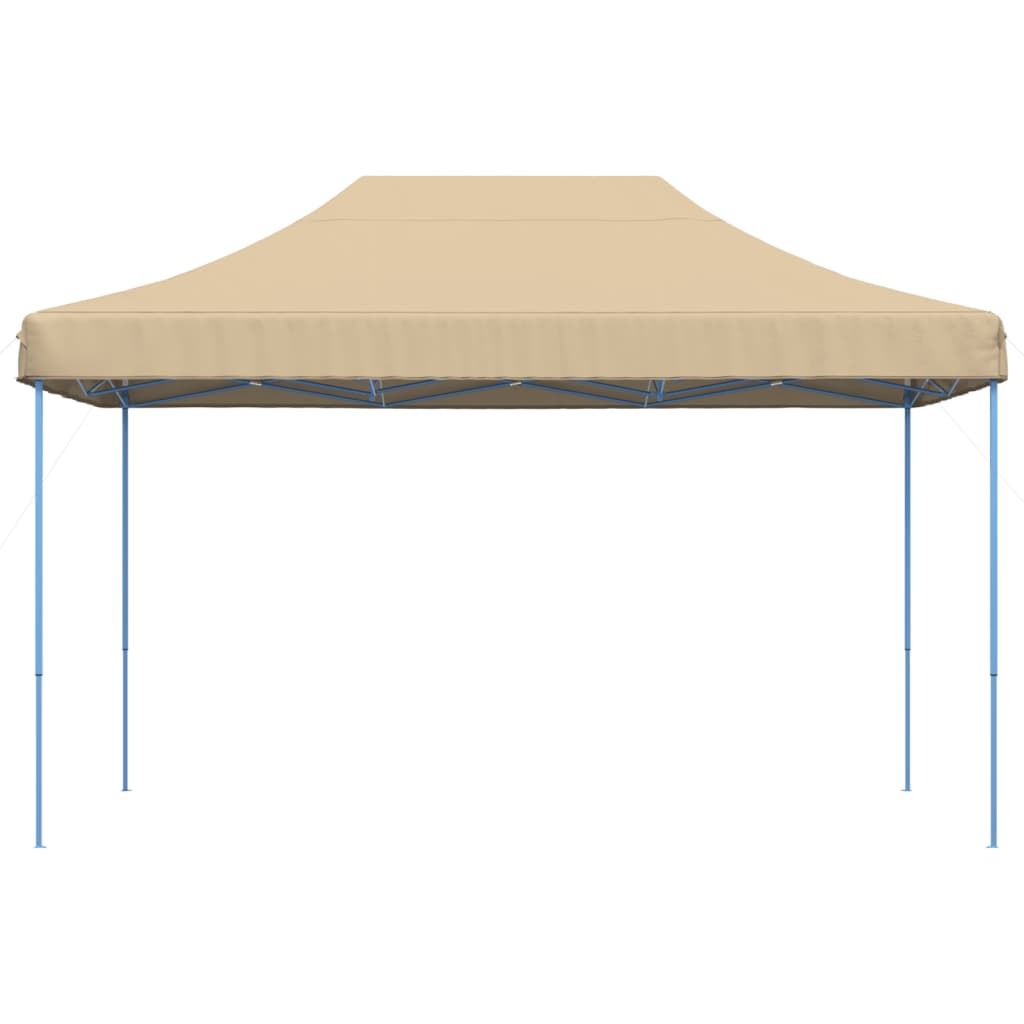 Taitettava pop-up juhlateltta beige 440x292x315 cm