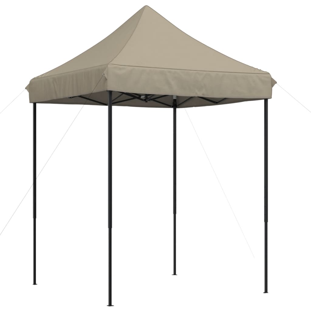 Taitettava pop-up juhlateltta taupe 200x200x306 cm