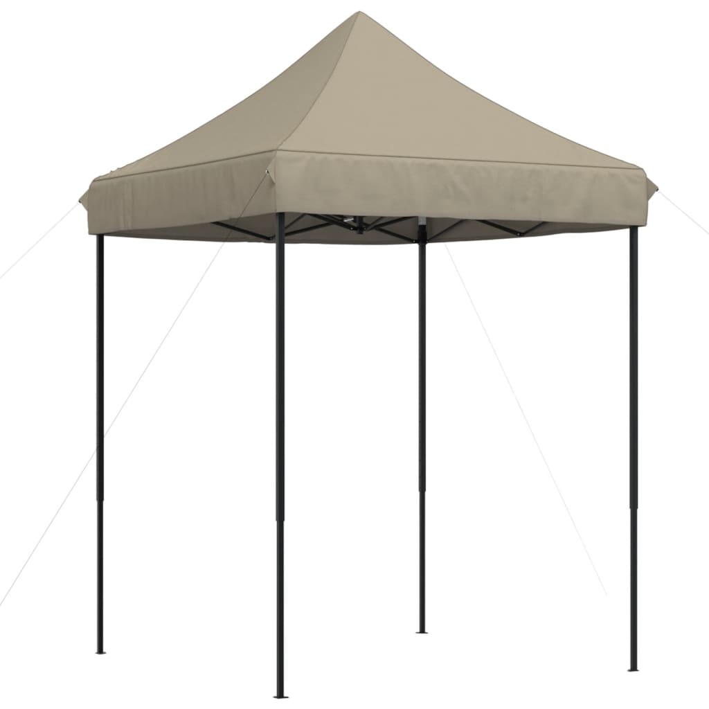 Taitettava pop-up juhlateltta taupe 200x200x306 cm