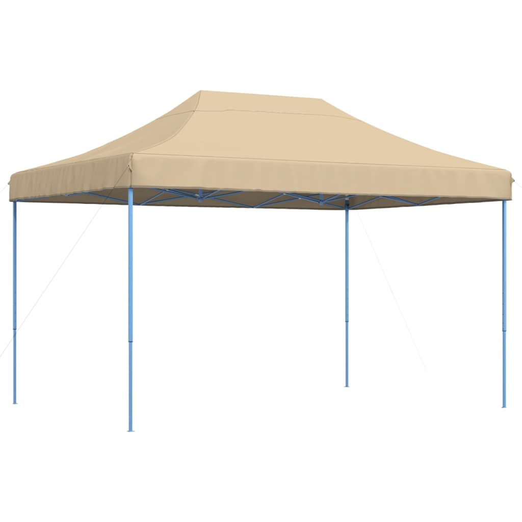 Taitettava pop-up juhlateltta beige 410x279x315 cm