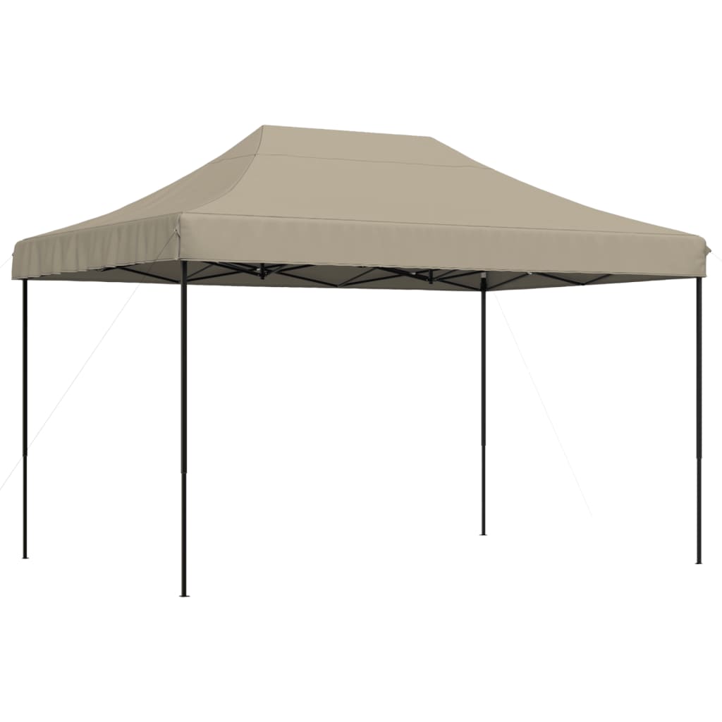 Taitettava pop-up juhlateltta taupe 410x279x315 cm