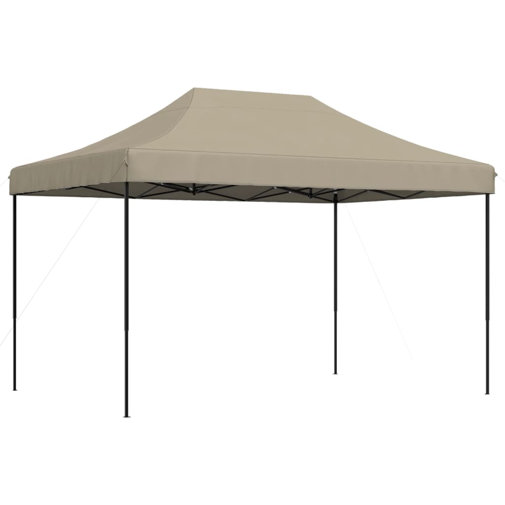 Taitettava pop-up juhlateltta taupe 410x279x315 cm